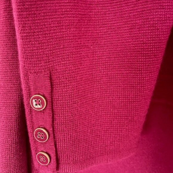 Talbots Raspberry Red Knit Blazer Jacket - Picture 8 of 10